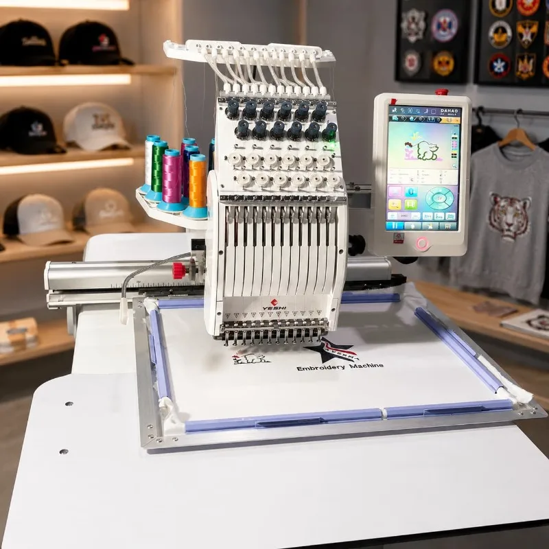 Embroidery Machine Multi Needle Three Head Automatic Customized for Garment Cap Bag and Shoes Sewing