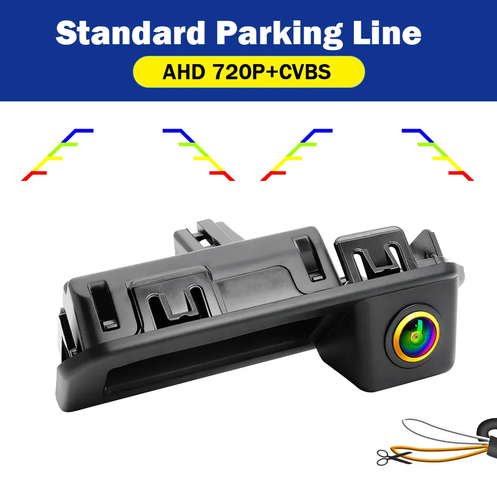 1920x1080P HD AHD Vehicle Rear View Camera For Audi Q2 Q5 A5 Skoda Kodiaq Cayenne 2017 2019 Dynamic Trajectory Car Handle Camera