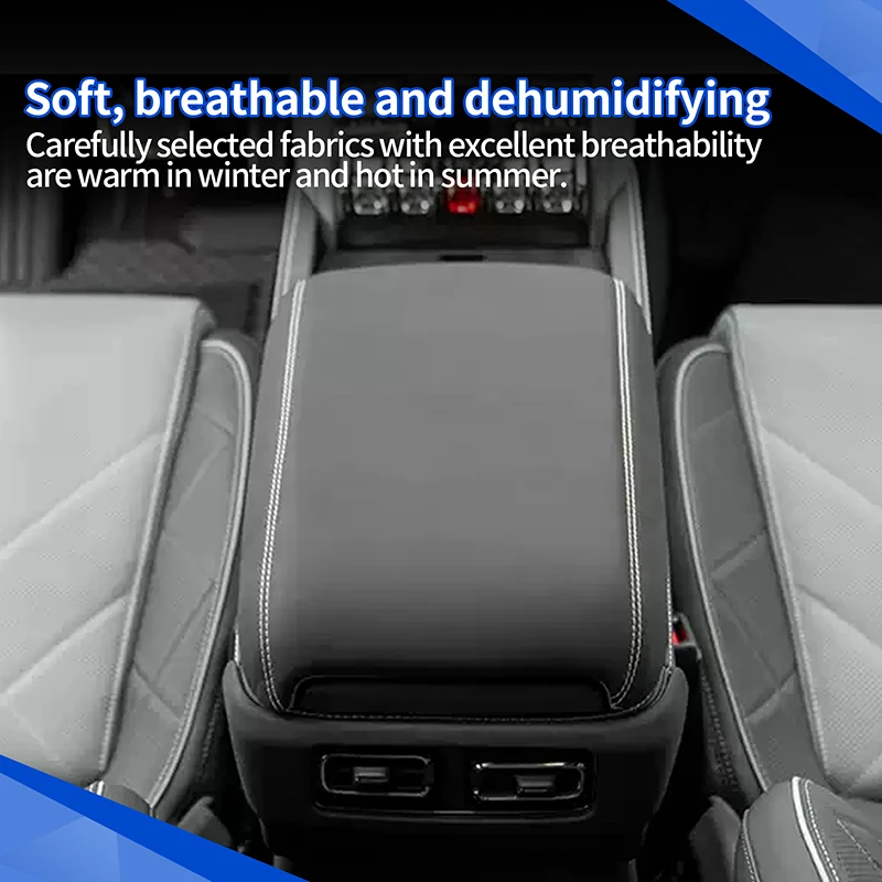 Leather Armrest Box Protective Cover For BYD Leopard 5 2023+ Denza B5 Armrest Box Heightening Pad Cushion Interior Accessories