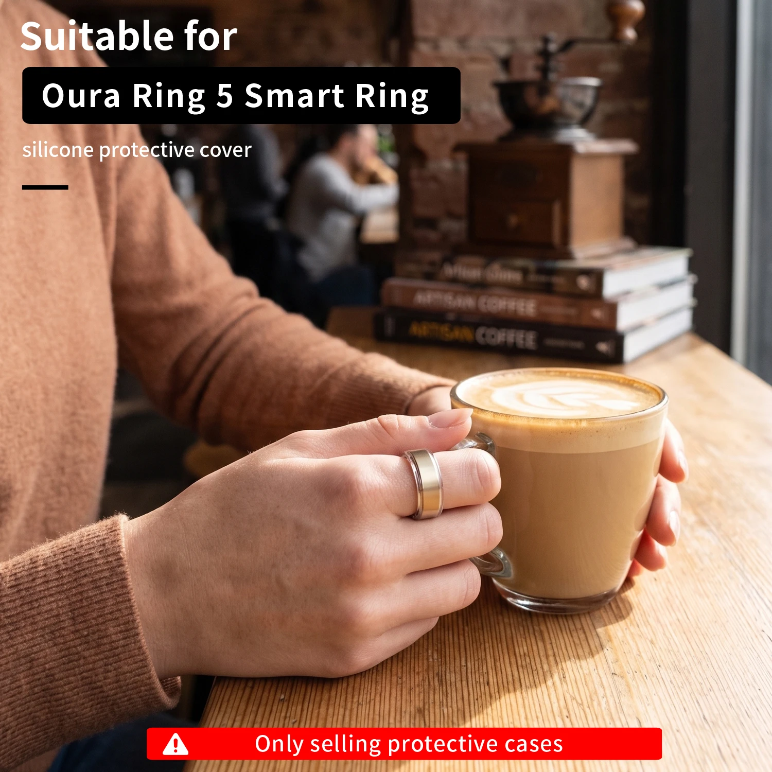 Silicone Elastic Ring Cover for Oura Ring 5 Outside Workout Shockproof Smart Ring Skin Case Scratch Resistant Case