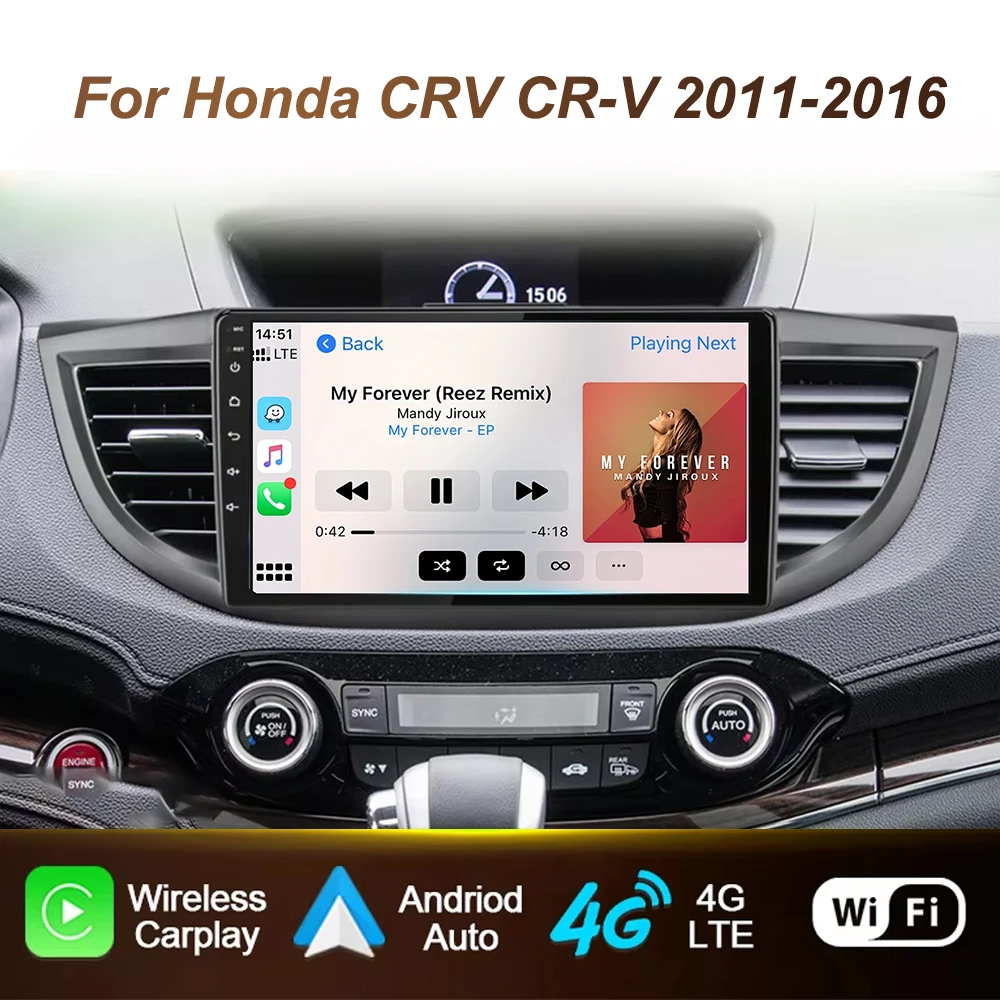 

Android For Honda CRV CR-V 2011-2016 Car Player 5G Auto Radio Multimedia GPS Video Navigation Carplay 2Din DVD Rear camera DSP