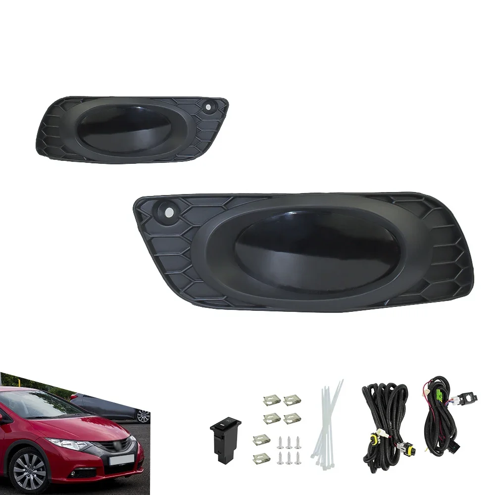 

Противотуманные фары для Honda Civic 4Dr Sedan 2012, противотуманные фары типа США, прозрачные/желтые/дымчатые противотуманные фары дальнего света, дневные ходовые огни