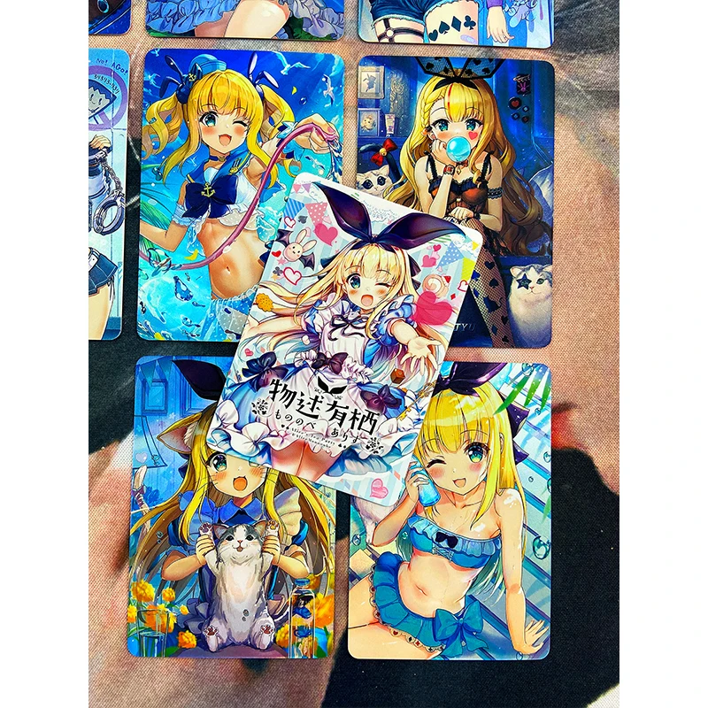 Goddess Story Narrated By Alice Anime Characters Homemade Color Flashcards Game Collection Children's Toys Man Birthday Gifts