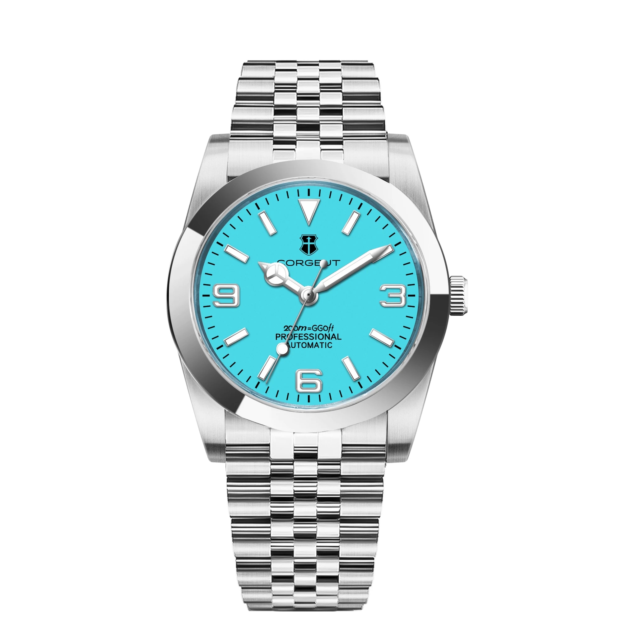 

Мужские механические наручные часы Corgeut 36/39 мм, новый дизайн 2026 года, люксовые, с сапфировым стеклом, водонепроницаемость 10 бар, автоматический механизм NH35, безель