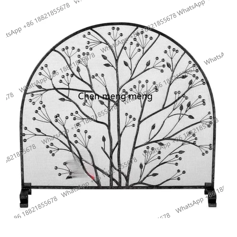cc182Fireplace screen creative European style wrought iron mantel guardrail fireplace door partition stove rail