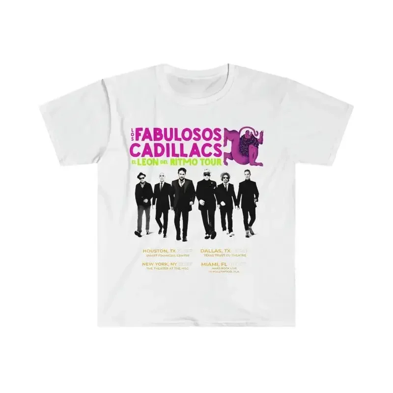 Camiseta de algodón suave Los Fabulosos Cadillacs USA Tour 2023