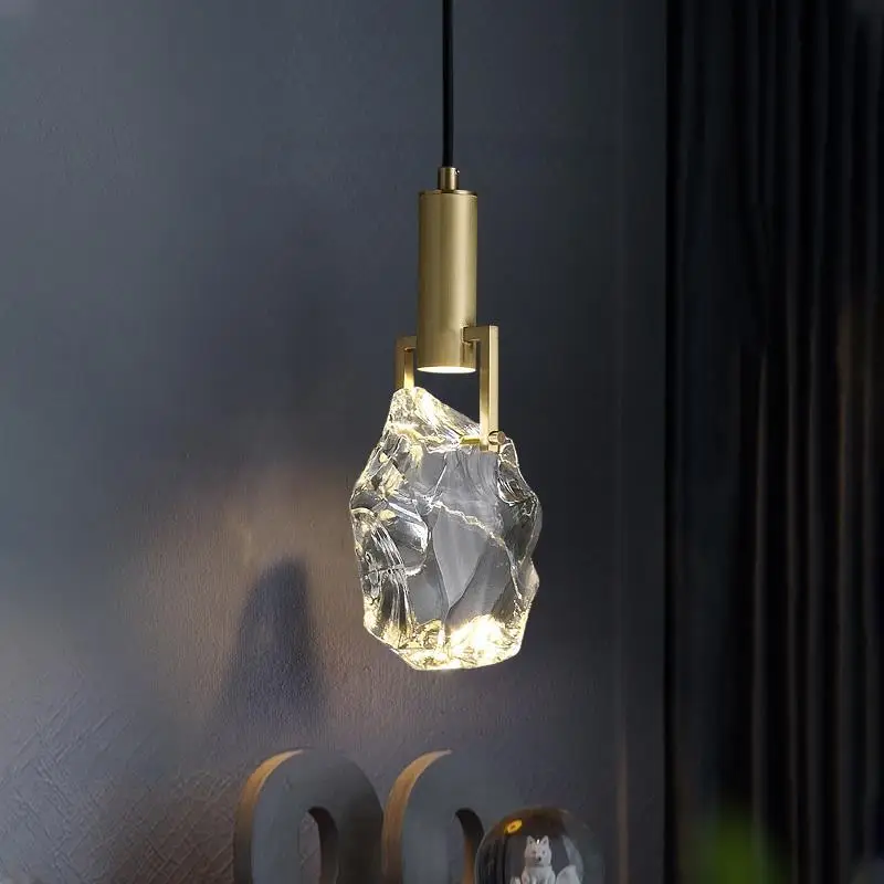 

Light luxury all-copper dining room bar bedside chandelier crystal creative personalized staircase entrance dining table light