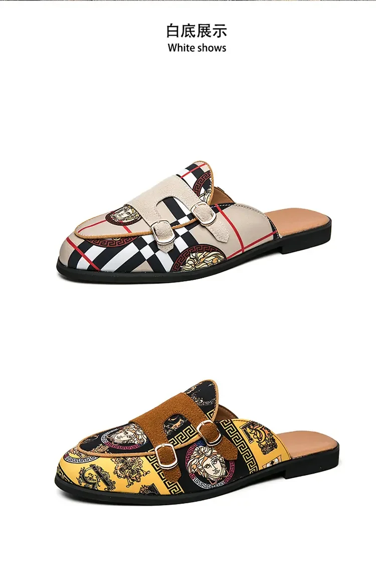 شباشب رجالي البغال أحذية بدون كعب سهلة الارتداء كاجوال بنصف أحذية بدون كعب صنادل رجالي بدون ظهر