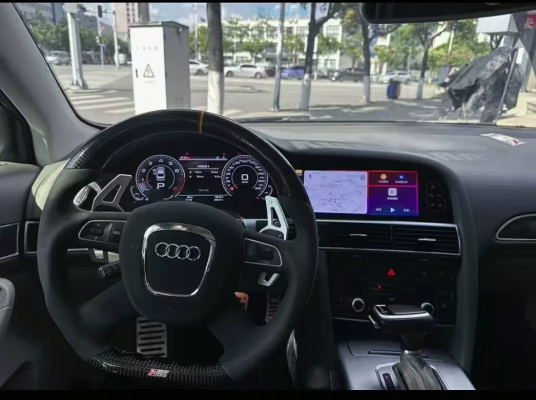 Long Strip Screen Car Radio For Audi A6 S6 Q7 2005-2012 Car Multimedia Video Player GPS Navigation Carplay Unit 4G Car Radio