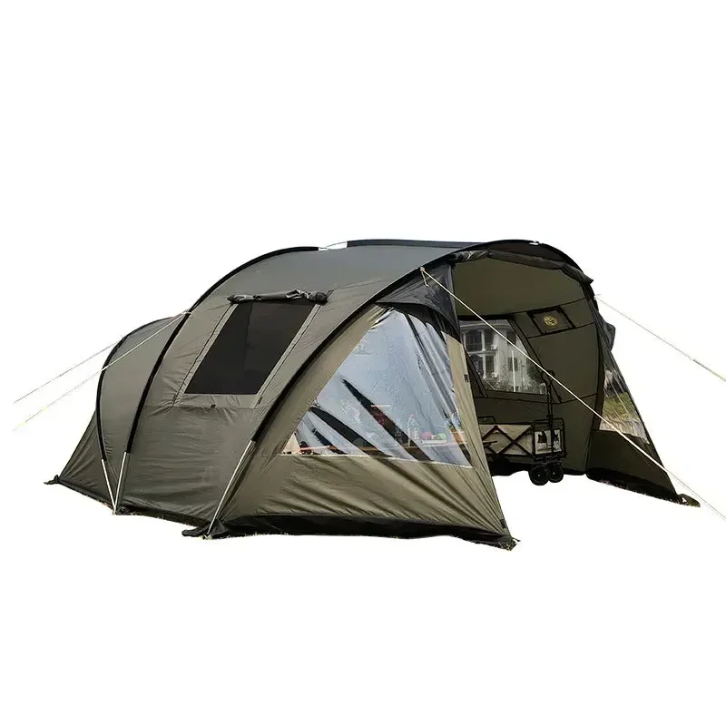 

Beach Tent 4-person Tourist Tarfu Outdoor Mosquito Folding Tourist Tent Shelter Type Large Camping Sun Awning Waterproof 20㎡