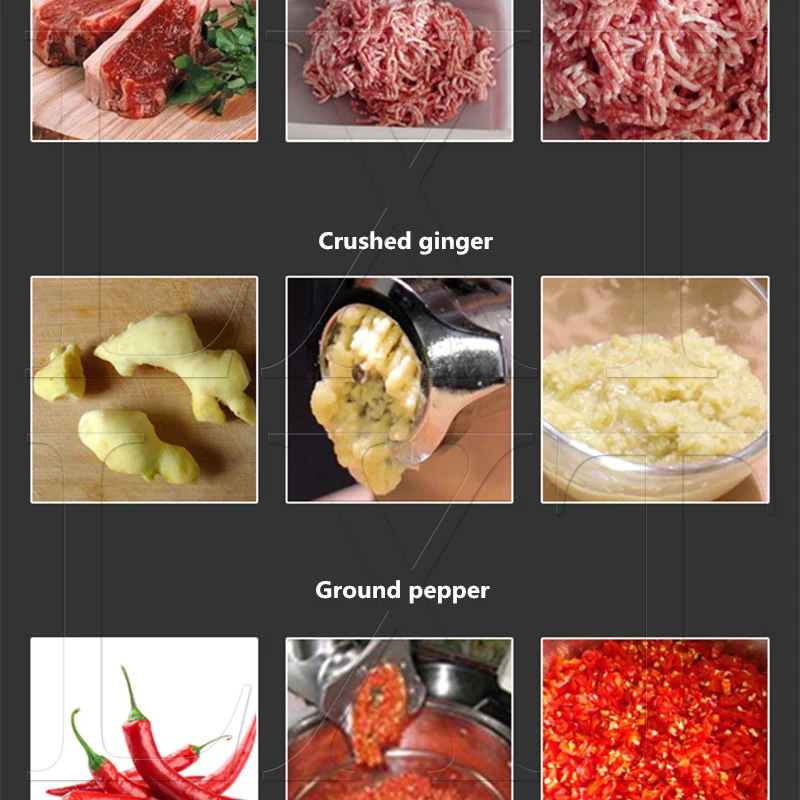 مفرمة اللحم التجارية متعددة الوظائف من الفولاذ المقاوم للصدأ أوتوماتيكية عالية الطاقة ماكينة تعبئة اللحوم المفرومة القوية #6