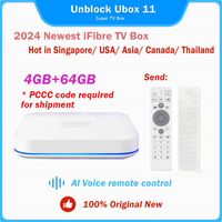 [Genuine] Latest UBOX11 Overseas Version UNBLOCK TECH ubox 11 Android 12 tv box Internet TV Set-top Box vs evpad smart tv box