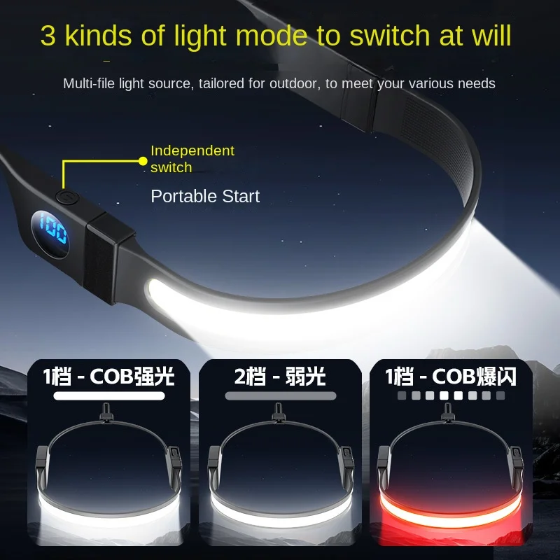 TYPE-C aste étanche trois source de lumière nuit en cours d'exécution Soleil extérieur Braseering camping induction Soleil