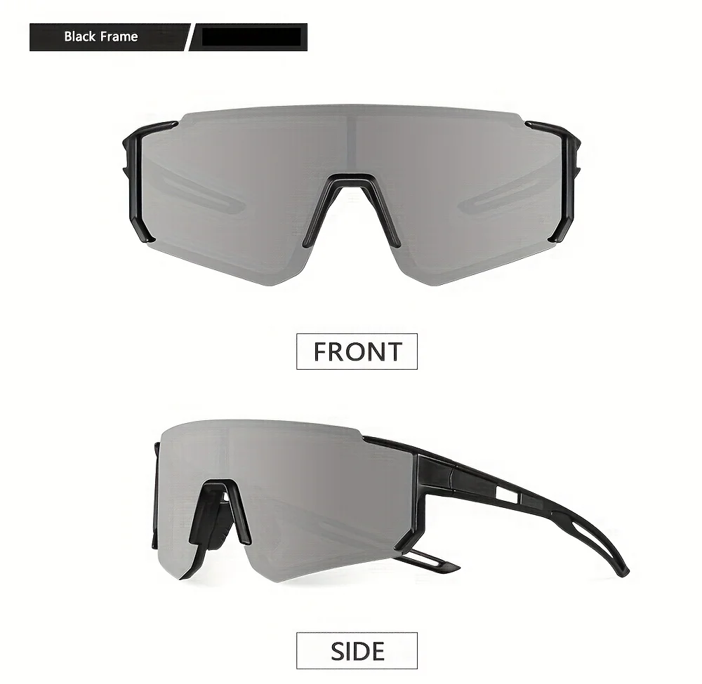 1/3PCS Oversize Outdoor Radfahren Sonnenbrille Männer Frauen Fahren Fahrrad Brille Fahrrad Sport Klettern Schutz UV400 Brille – Detail 6