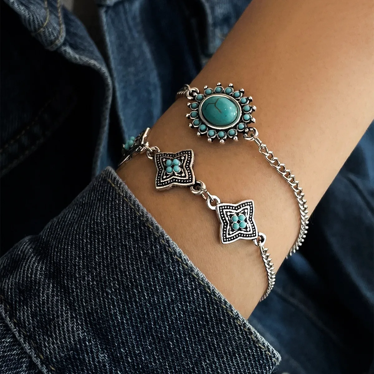 

Fashion Fashion Bracelet Bracelet Turquoise Bohemian Jewelry Women's Turquoise Bracelet 2