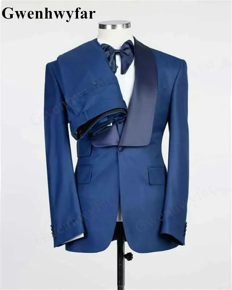 

Gwenhwyfar Men's 2026 3-Pieces (Jacket+Vest+Pants）Suit Flat Fit Formal Dress Regular Fit Prom Wedding Dress with Pants Party