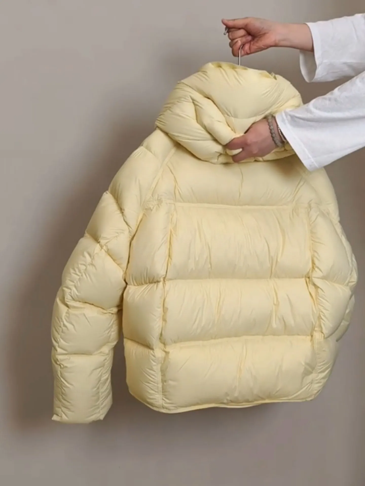 Premium ort Puffer Jaet Damen SLE Warm Gelb Brotmantel Hohe Taille Lange Sve Reißverschluss Alltagskleidung Polyester F...