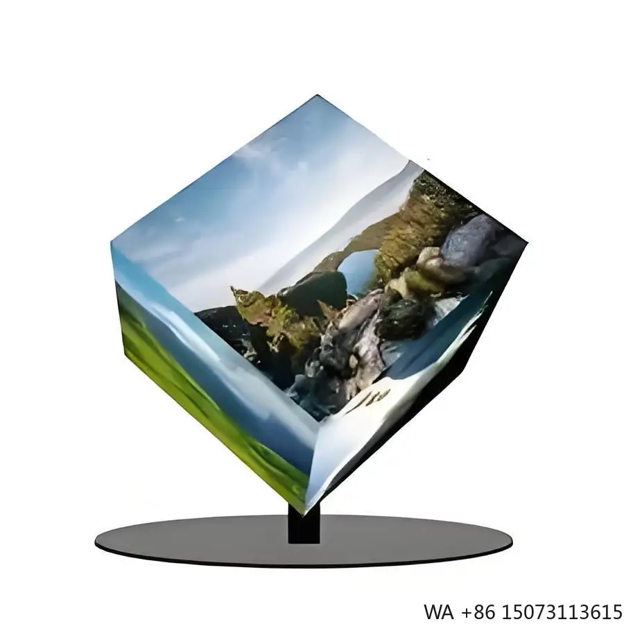 Pantalla cúbica LED HD P2.604 para interiores: tamaños personalizables para publicidad digital y salas de exposición