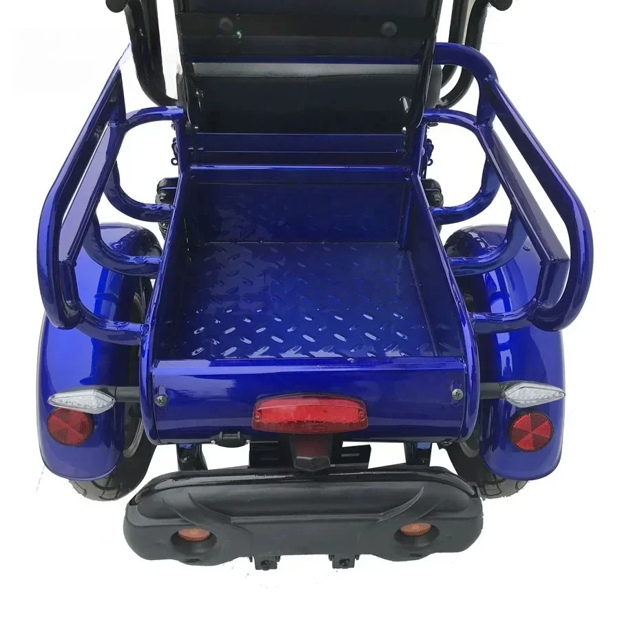 Pickup style 500W 800W Axle driven battery powered environmentally friendly tricycle for cargo transportation