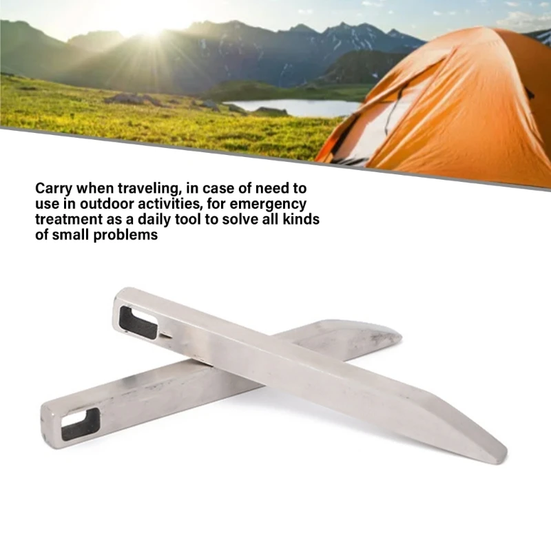 Stainless Steel Outdoor Pry Rod Compacts Keychains Tool Portable Bottle Opener Label Remover Heavy Duty Keychains Prybar 24BD