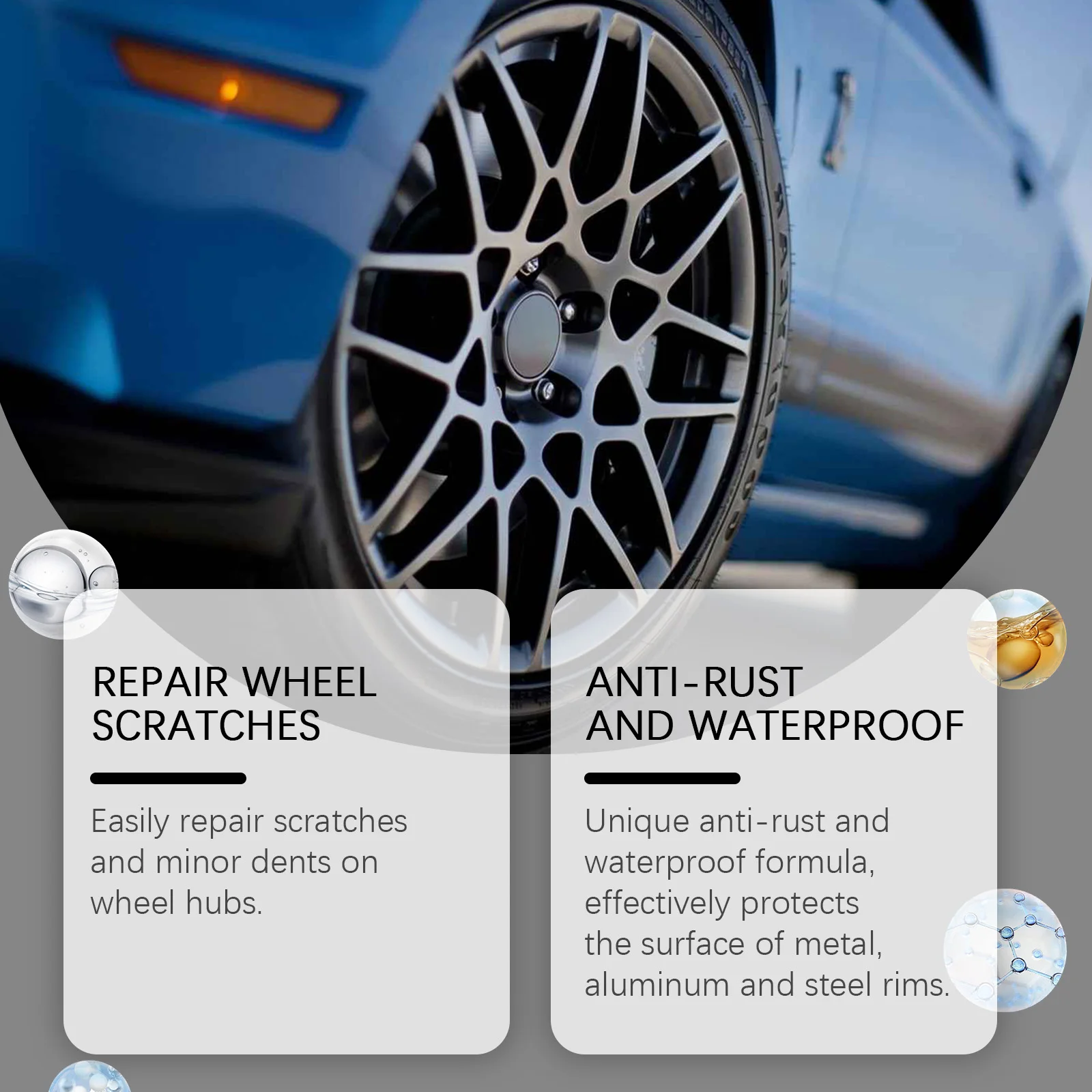 Black Wheel Scratch Repair Pen - Precision Touch-Up Formula for Removing Scuffs, Restoring Paint & Concealing Minor Damage