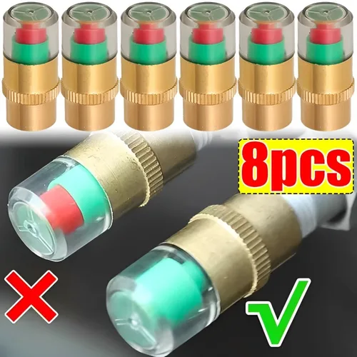 Sensores de Monitor de presión de neumáticos de coche, tapa de alerta de aire de neumáticos, medidor de presión de aire para coches y camiones, monitoreo de alerta, accesorios de válvula de neumático