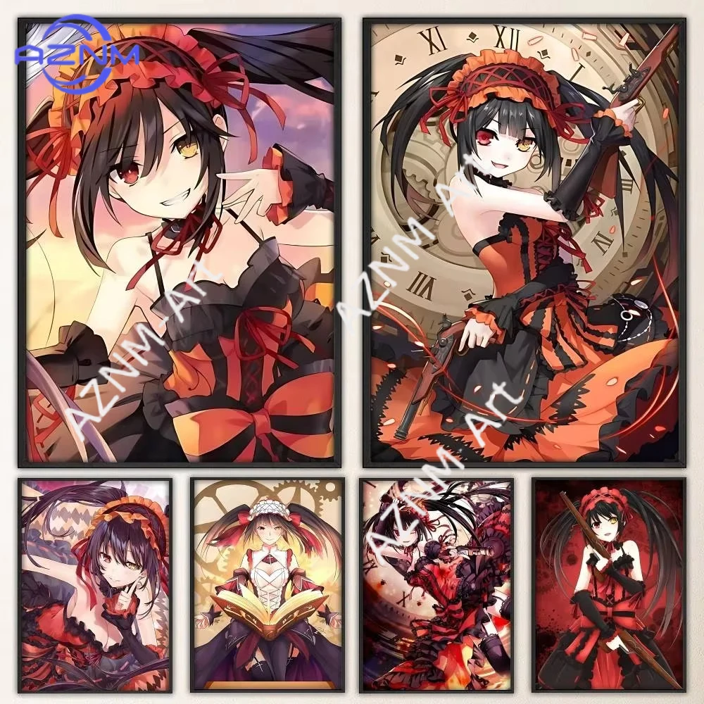 

Наклейка на стену Tokisaki Kurumi Date A Live, 1 шт., для гостиной, бара, в стиле ретро, декоративная роспись для комнаты