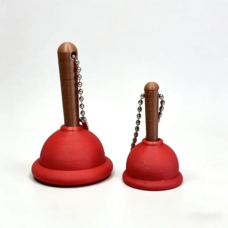 1/2 Stück Beruhigender Schlüsselanhänger, Schlüssel-Fingerknopf, Anti-Stress-Spielzeug, Toiletten-Kot-Schlüsselring, Taschenanhänger, Fingerspitzen-Klicker, Dekompressions-Spielzeug – Detail 7