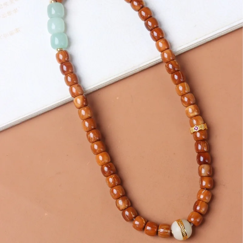Premium high-polish Cook vintage barrel double-loop bracelet, Bodhi prayer , Buddhist beads, collectible item, unisex