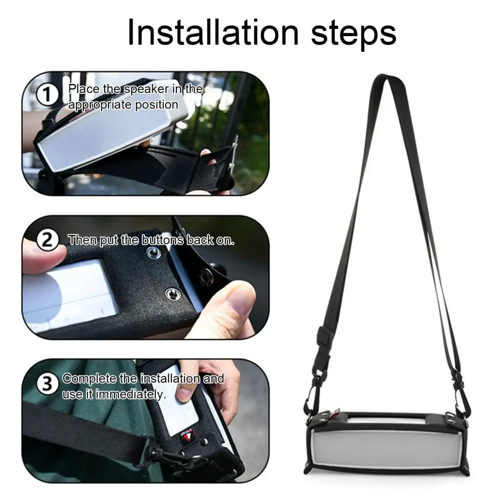 -compatible Speaker Cover Wireless Speaker Case for Soundlink Mini 1/2 -compatible Protective Cover Adjustable Shoulder Strap
