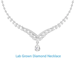 10k White Gold Pear Cut & Round Cut total 6.8ctw DEF VS Lab Grown Diamond Main stone 1CT(IGI) Laxury Jewelry For Lady