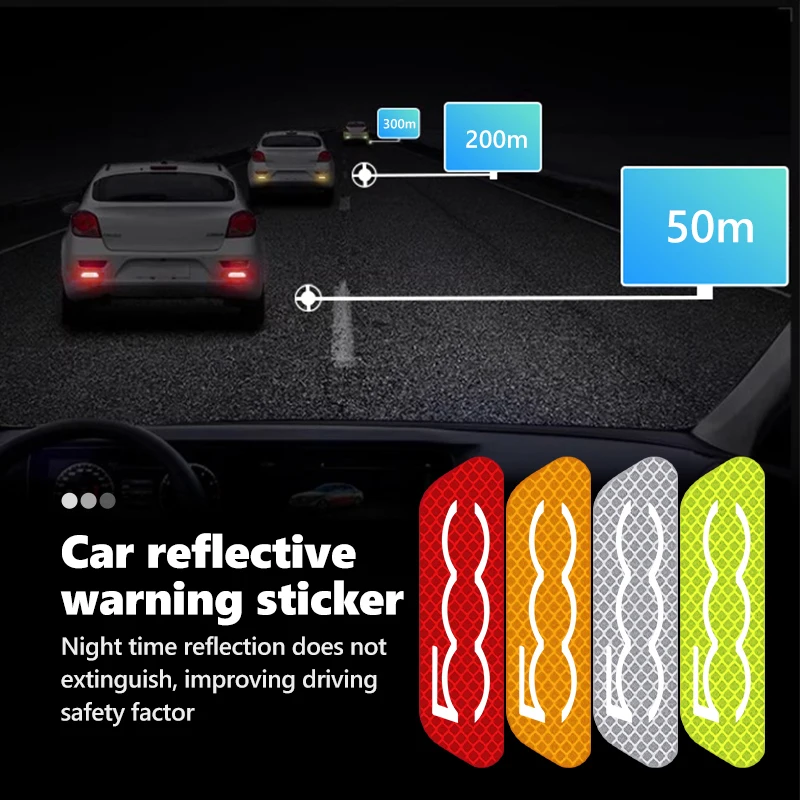 For Fiat Car Door Sticker Safety Warning Reflector Tape Decal Auto Accessories Abarth Doblo Freemont Stilo Grande Doblo 500 Tipo