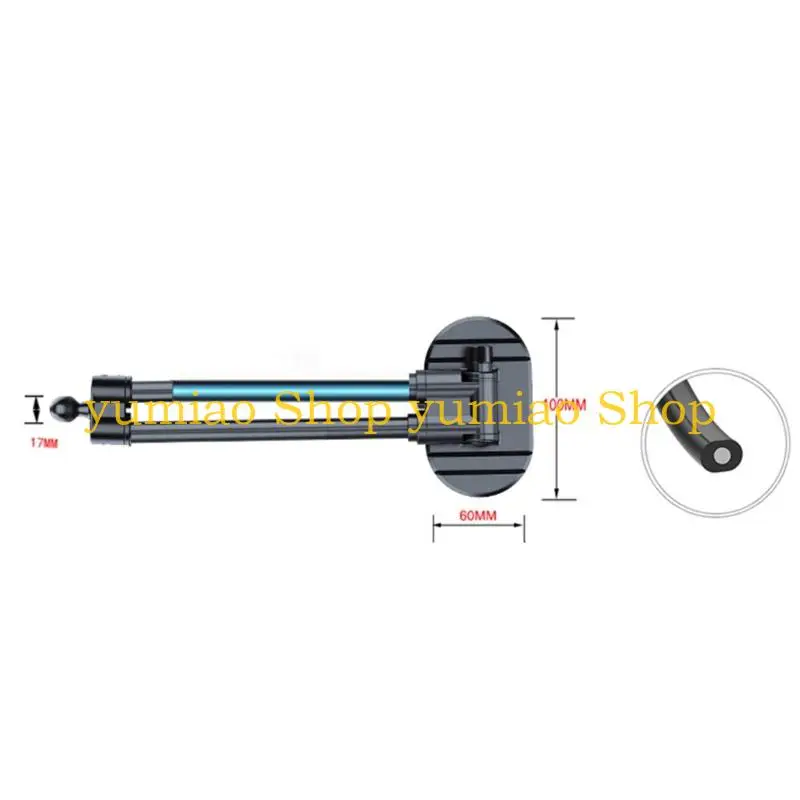 587B 17Mm Ball Head Adhesive Base For Phone Holder Double Tube Aluminum Cores 360 Rotating For Car Dashboard Mount