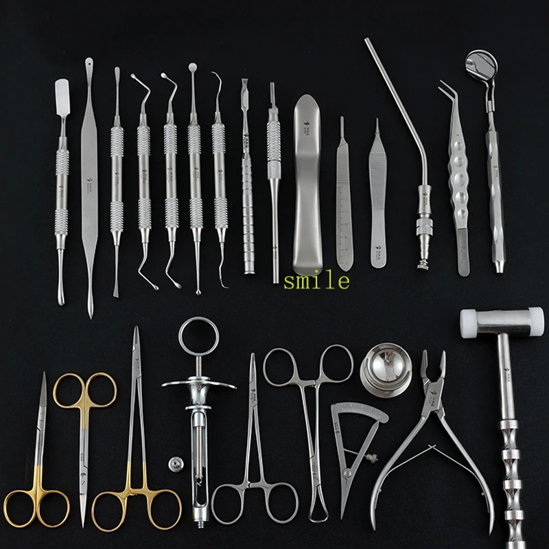 Implant 26 sets of dental implants kits implant dental kits surgical kits suction saliva tube instruments tools