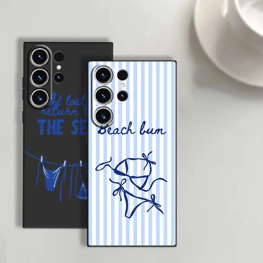 Case for Samsung Galaxy S26 Ultra S21 FE S20 Ultra S24 S23 Note 20 8 9 10 S25 Plus S10 S9 Funda Phone Cover Summer Swimsuit
