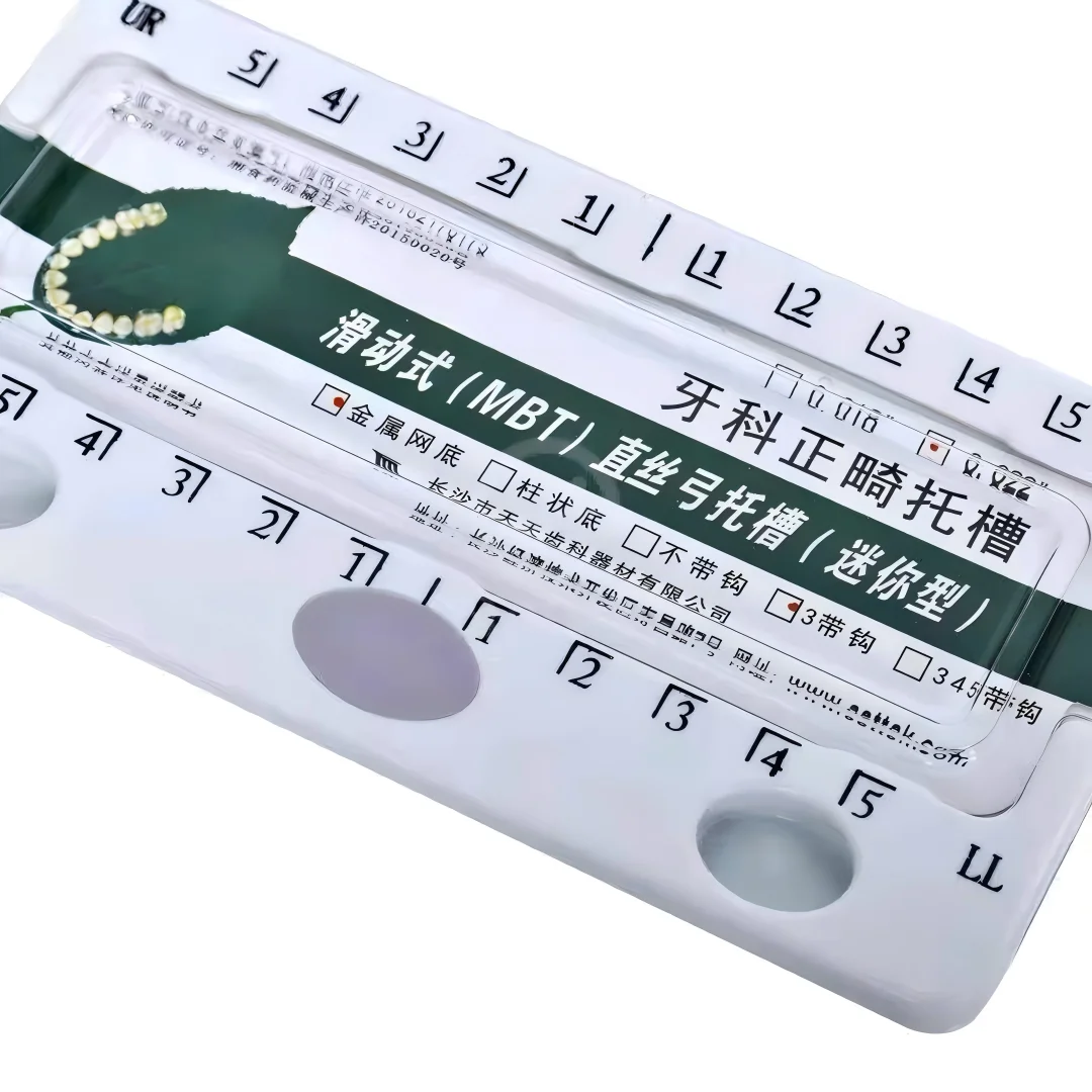 

Orthodontic Bracket Sliding Type (MBT) Straight Wire Arch Bracket (mini type) Columnar Bottom, Metal Mesh Bottom