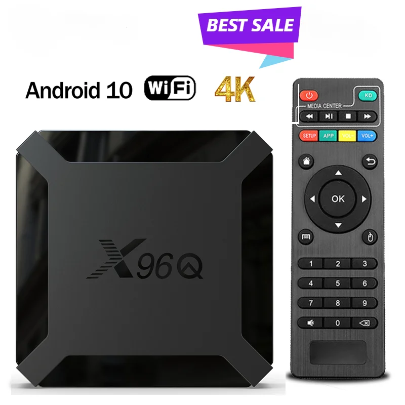 X96Q TV BOX 2GB 16GB Allwinner H313 Quad Core Android 10.0 2.4G Wifi 4K HD Set top box Smart Media Player