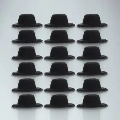 20 stuks mini-jazzhoed voor zwarte miniatuur formele hoeden diy accessoire dress-up decor cadeau voor poppenhuis miniatuur