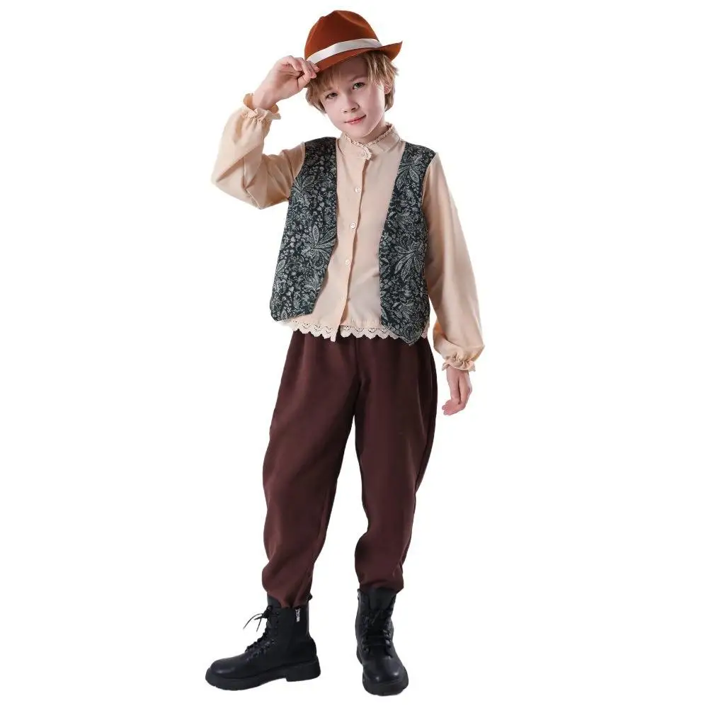 

Традиционный детский пивной костюм, костюм для выступлений в культурном стиле, праздничный наряд для мальчиков, детский костюм совы на Хэллоуин