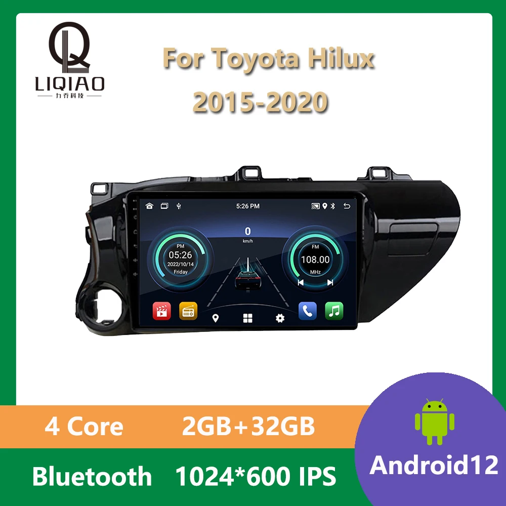 Android 13 For Toyota Hilux 2015 - 2020 Left Hand Drive Car Radio GPS Navigation Multimedia Player 10.1