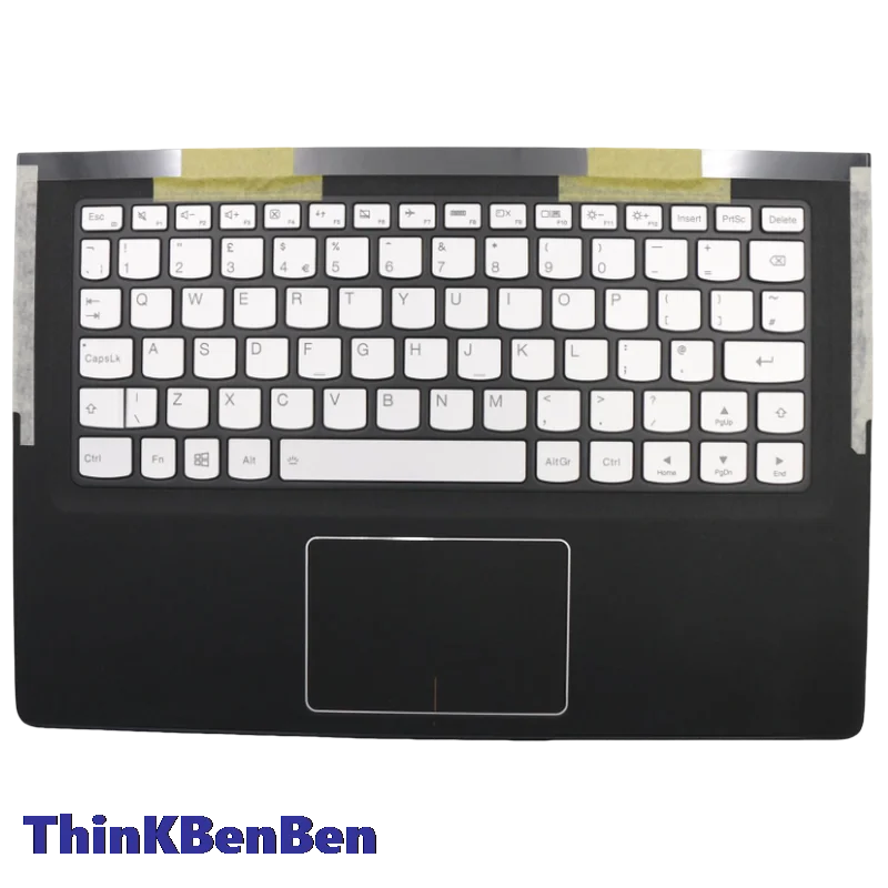 UK English Silver Keyboard Upper Case Palmrest Shell Cover For Lenovo Ideapad Yoga 900S 12 12ISK 5CB0K93854