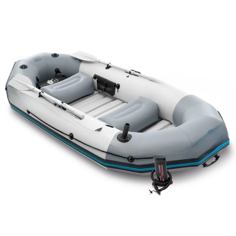 

Professional sailor three-person inflatable fishing boat rubber rowboat assault boat hard bottom