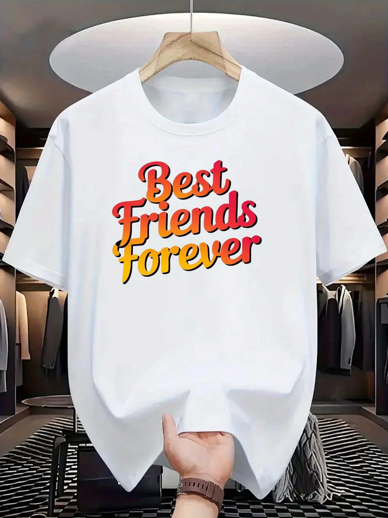 

Футболка унисекс с рисунком из чистого хлопка, черная футболка с ярким градиентным текстом, повседневный летний топ с короткими рукавами для мужчин