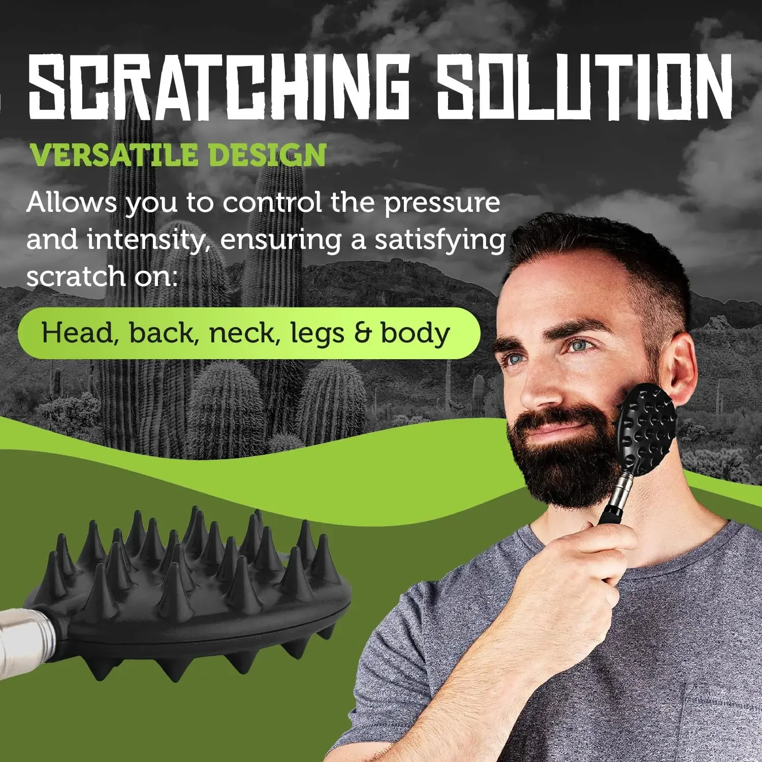 Back Scratcher Detachable Scratching Heads Silicone Massager Extendable Telescoping for Itches Lotion Application Spa Whole Body Seniors the Disabled Baby Men Women Kids Adults view 6