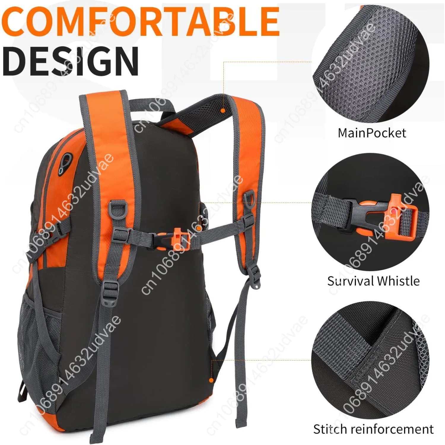 40L Hiking Backpack Lightweight Daypack Waterproof Travel Camping Backpack for Men Women Sport Packable