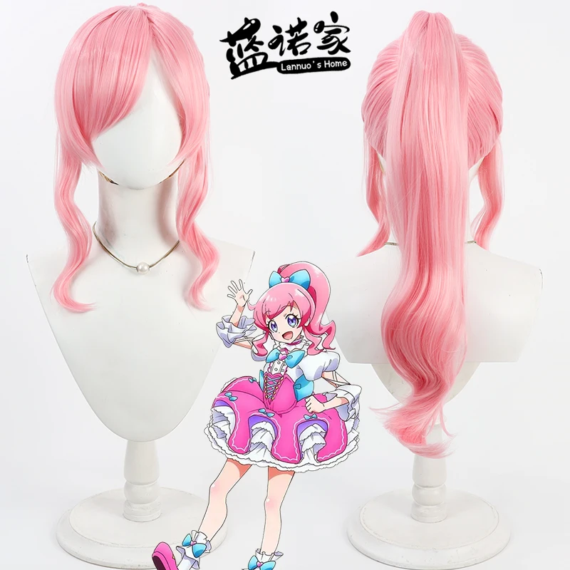 

Kiratto PriChan Mirai Momoyama 60 см, парик для косплея, реквизит для Хэллоуина, синтетические волосы, термостойкое волокно + шапочка для парика