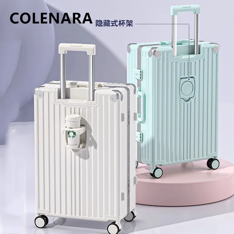 كولينارا المقصورة الأمتعة USB شحن متعدد الوظائف 20 "22" 24 "26 بوصة الصعود صندوق ABS + PC حقيبة تروللي بعجلات المتداول حقيبة #1