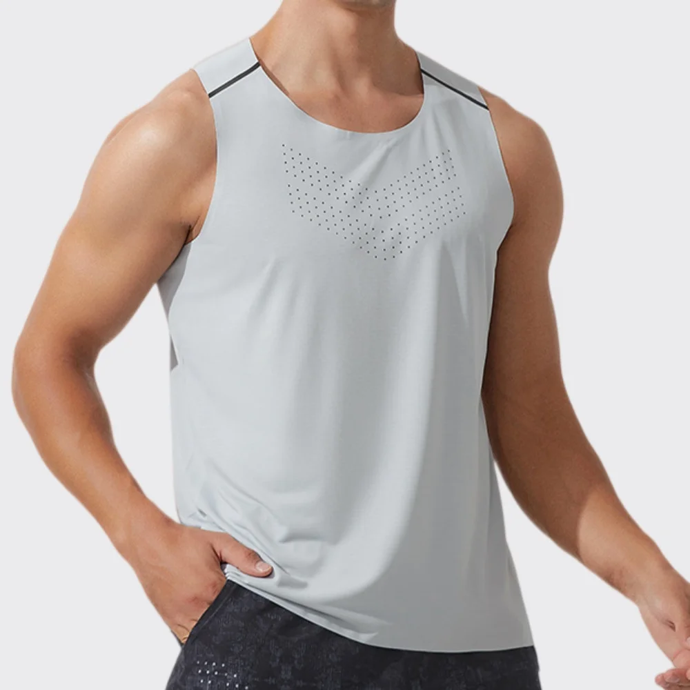 Men Gym Vest Quick Dry Running Workout Sleeveless Shirt Summer Sport Fitness Tank Top Man Solid Color Outdoor Recreation T-shirt
