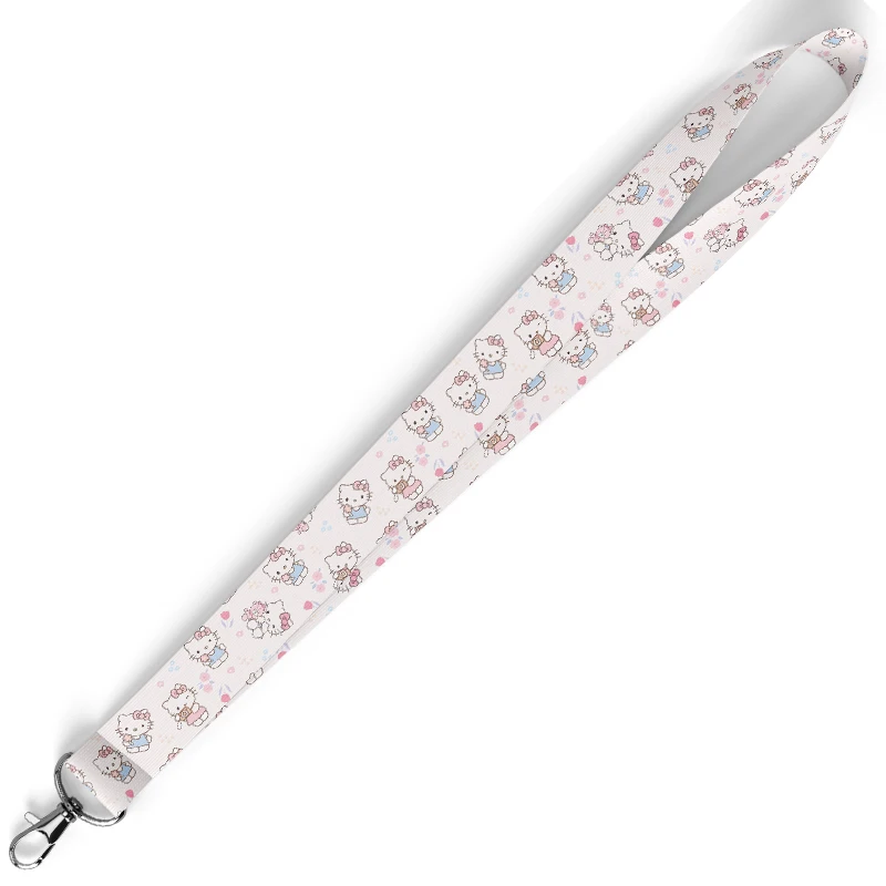 A3893 Anime Cute Cat print Neck Strap Lanyards ID badge card holder keychain Mobile Phone Strap Ribbon webbing necklace Gifts