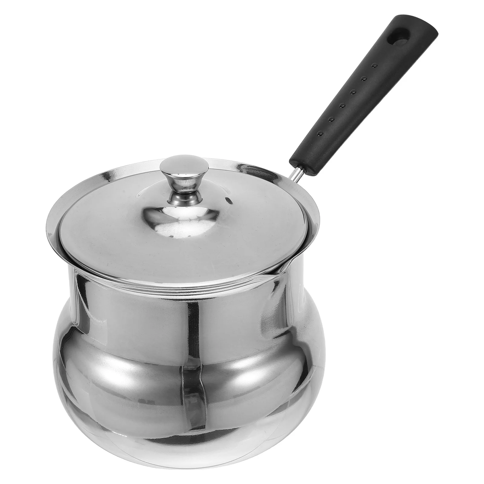 

Stainless Steel Coffee Pot Versatile Brewing Tea Milk Warmer Office Camping Use Easy Clean Modern Aesthetic